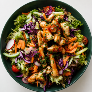 Salat mit Putenstreifen