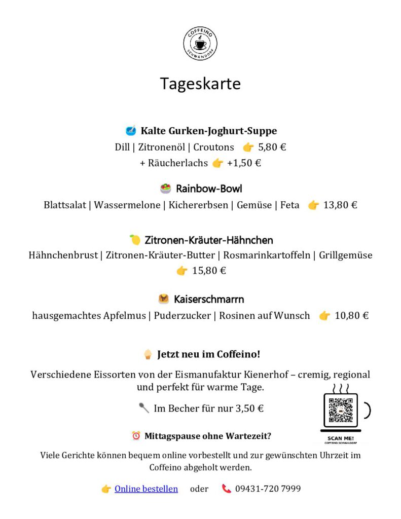 Wochenkarte