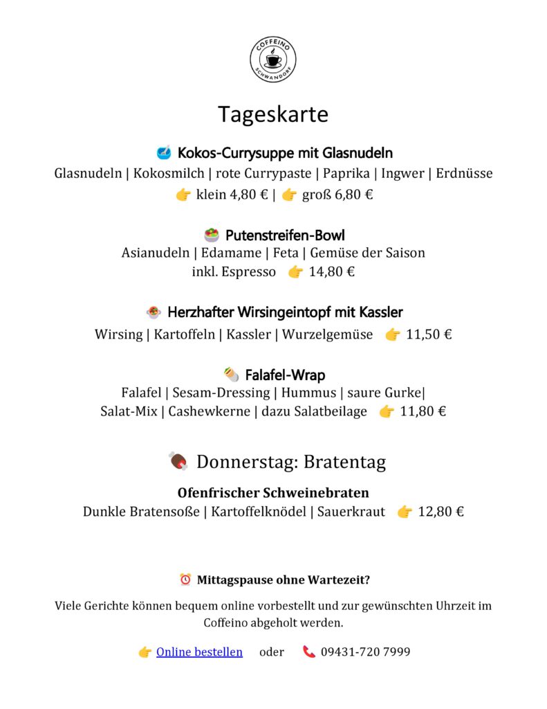 Wochenkarte