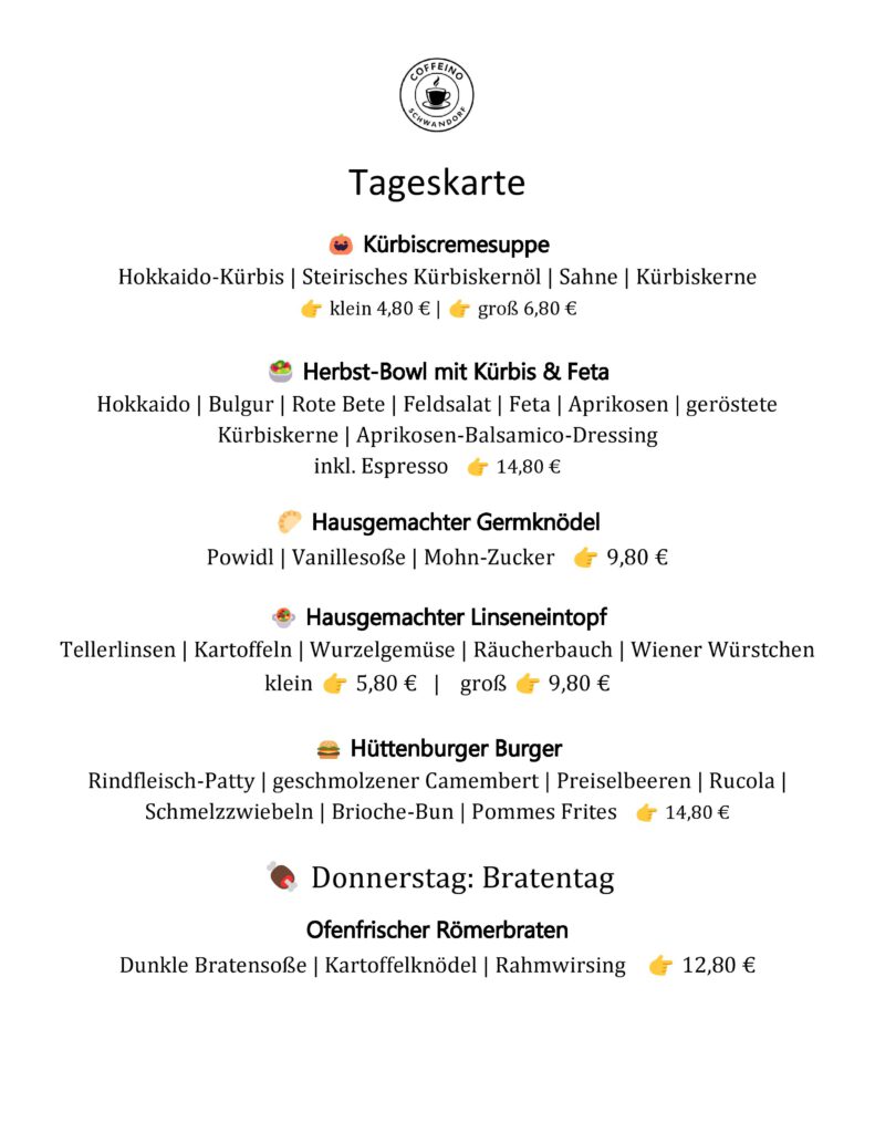 Wochenkarte