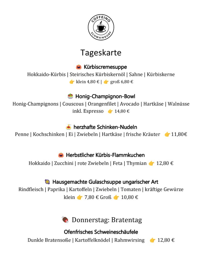 Wochenkarte