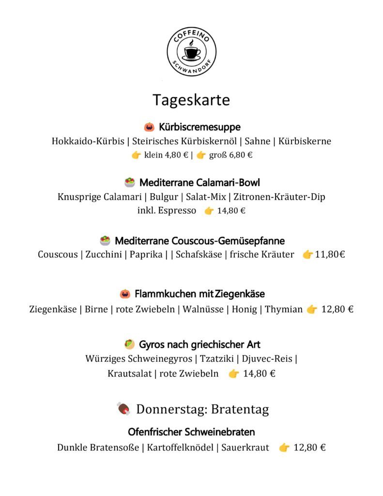 Wochenkarte